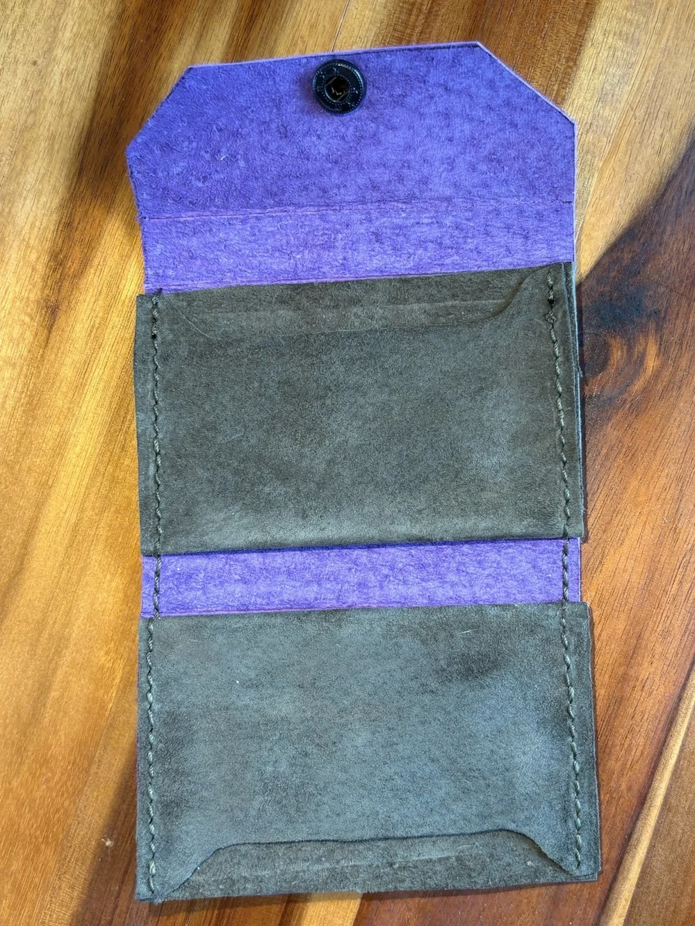Handmade Leather Card Holder and Tassel Set